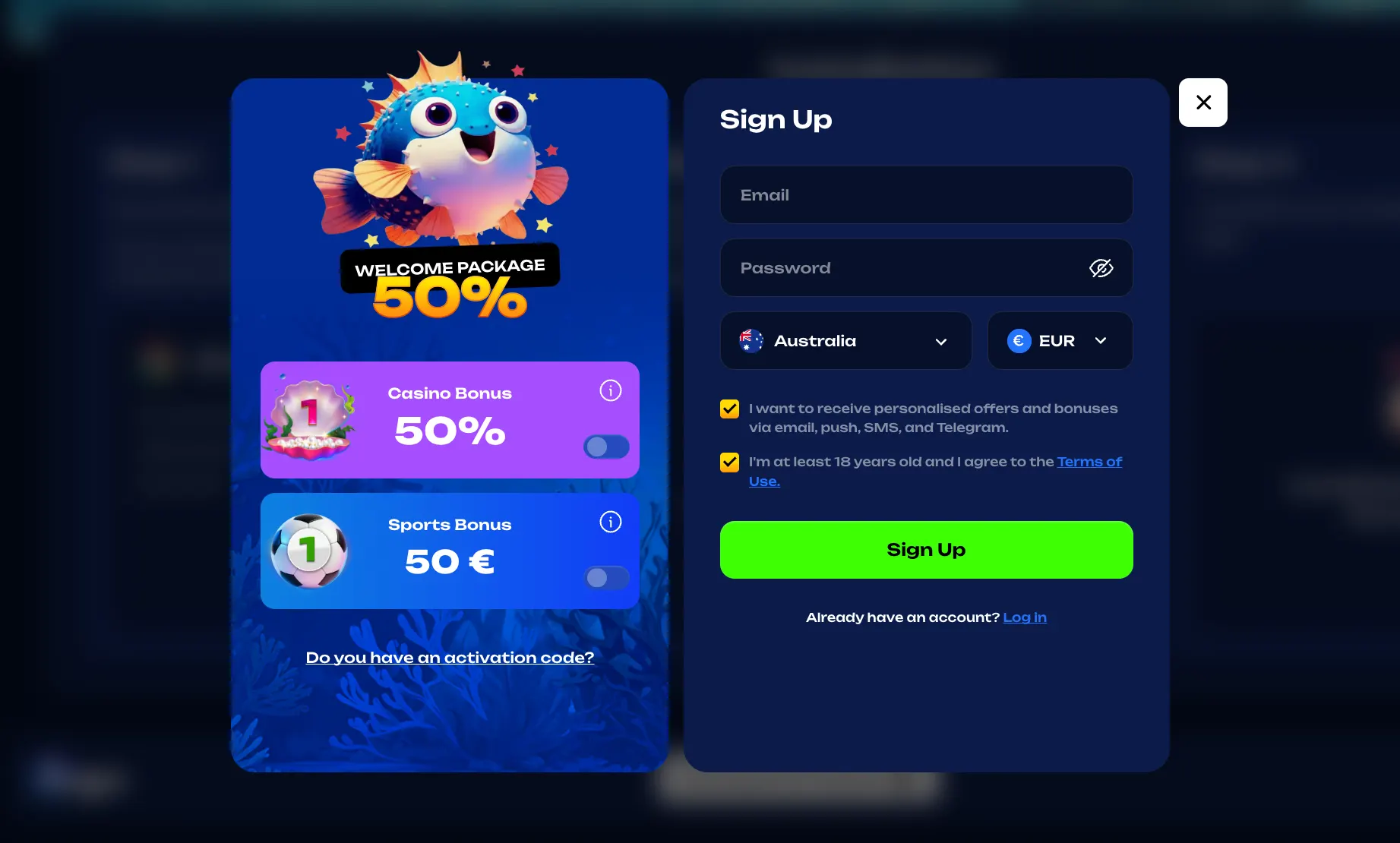 Fugu Casino Register